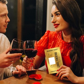 Scratch Off Ticket - Golden Ticket Scratch Off Cards | Raffle Coupons With Envelope And Stickers, Certificates Note For Concert Travel Movie Theater