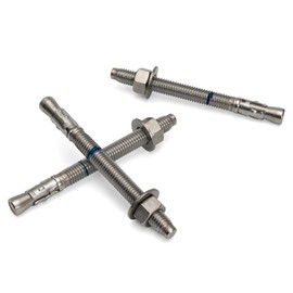 HROMIGRY 1/2" x 4-1/4" Concrete Anchors (12 Pack) 1/2 inch Wedge Anchors Bolts Stainless Steel