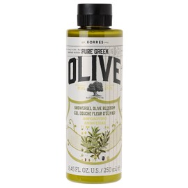 KORRES Olive & Olive Blossom feuchtigkeitsspendendes Duschgel für geschmeidige Haut, mit extra nativem Olivenöl, vegan, 250 ml