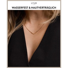 LUUK LIFESTYLE Modern Stainless Steel Necklace with Pendant, 50 cm Adjustable Length, Jewellery Gift for Best Friend, Silver, Stainless Steel