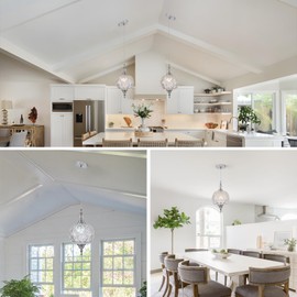 TLOLGT Modern Chrome Pendant Light Fixtures 8.3" Pendant Lighting for Kitchen Island Living Room Bedroom