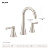 Moen Ronan Chrome Two-Handle Widespread Modern Bathroom Faucet, Valve Included,