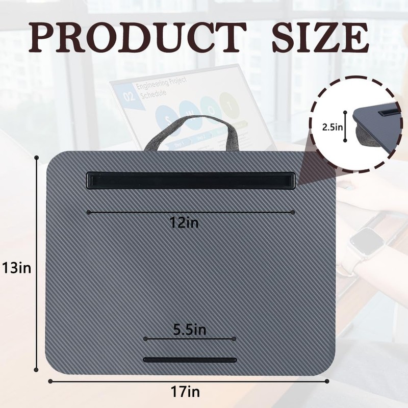 Portable Laptop Desk Fits Up to 16“ Laptops, with Tablet
