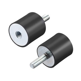 sourcing map M8 Male Female Rubber Mounts, Shock Absorber, for Motor Generator Compressor Garage Reverse Osmosis Pump Impact Air Generator Car Bobbins, D30mmxH30mm 4pcs