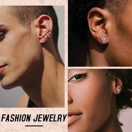 Suplight 925 Sterling Silver Skull Earrings Dainty Punk Skeleton Skull Stud Earrings for Women Men