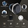 STARELO 5pcs 19mm Latching Push Button Switch Black Shell with