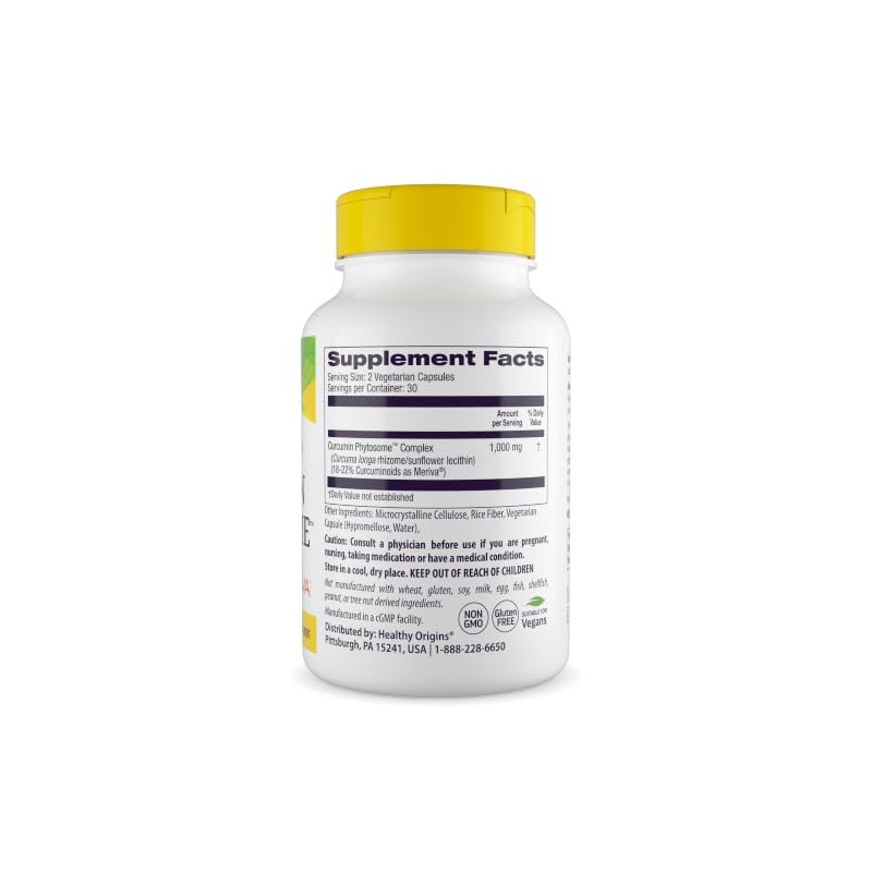 Healthy Origins Curcumin Phytosome (featuring Meriva SF) 500 mg, 60