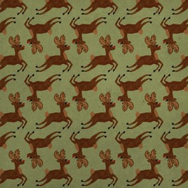 GRAPHICS & MORE Prancing Reindeer Christmas Pattern Premium Kraft Roll Gift Wrap Wrapping Paper