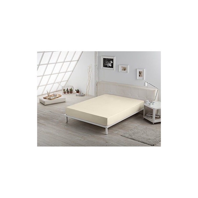 Bajera ajustable color crema - Cama de 90 (alto 28