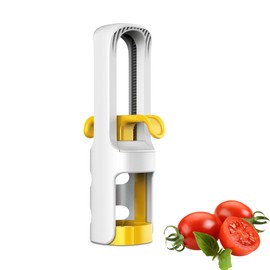 HERLLY Grape Slicer,Daily Fruit and Veggie Divider,Fruit Cutters with Stainless Steel Blades,Grape Cutter for Baby Supplement (Yellow)