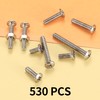 530 Piece M3 Screw Set, Pan Head Screws Nuts Set,