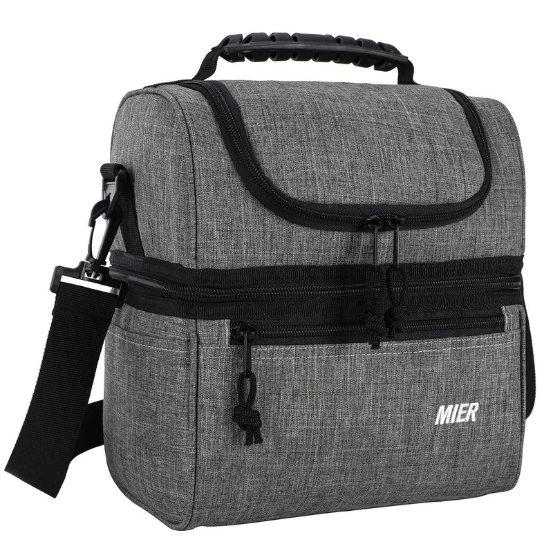MIER Insulated Lunch Box Insulated Cool Tote Bag Lunch Kit