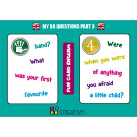 Fun Card English MY 50 Questions Part 3 (grammar and vocabulary flashcards + exciting game)