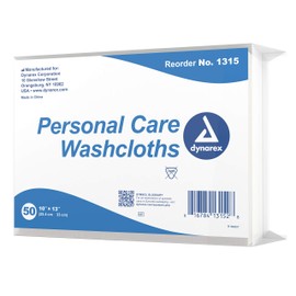 Dynarex 1315 Dry Washcloth 10"X13" 10/50/Case