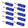 10PCS Banana Plugs 4mm Audio Jack Connector Solderless Six Blade
