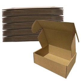 9x6x3 inch Shipping Boxes Pack of 25，Livejun Brown Corrugated Cardboard Box Mailer Boxes for Packaging Small Business Shipping，Boxes for Birthday Wedding Party Gift Giving (9 x 6 x3)
