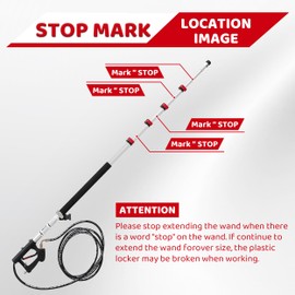 RIDGE WASHER 24 FT Telescoping Pressure Washer Wand, Power Washer Extension Wand with Brush, Telescopic Gutter Cleaner with 3 Stainless Steel Curve Wands, Adjustable Support Belt, 7 Nozzles, 4000 PSI