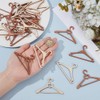 BENECREAT 24Pcs Miniature Clothes Hangers, 4 Styles Mini Wooden Clothes