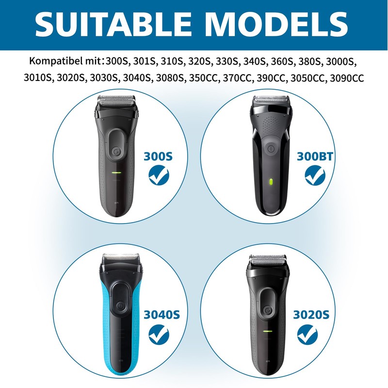 Shaver S3 Shaving Head for Series 3, Compatible with Series