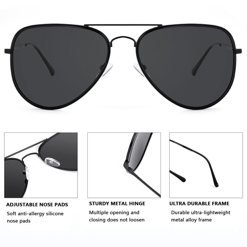 MAXJULI Gafas de sol de Aviador Polarizadas para Hombres y