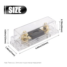 Hoypeyfiy 3 Pack 30 Amp ANL Fuse Box Kit and 30A Fuse Holder for 0/2/4/8 AWG, Suitable for Car Audio Systems, Audio Amplifier and Other High Current Applications