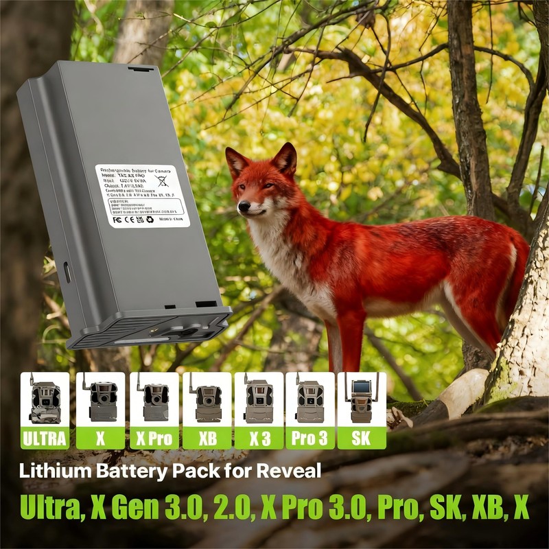 Qustikuri 1 Pack Battery Pack Compatible with Reveal Cellular Trail