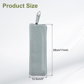 sourcing map Wet Umbrellas Bag, 11 x 5 Inch Waterproof Oxford Cloth Reversible Umbrellas Sleeve Cover Portable Waterproof Case for Wet Travel Folding Umbrellas Travel Home Outdoor, Gray