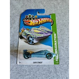 Hot Wheels 2013 Hot Wheels SUPER STINGER Blue 71/250 GREAT CARD Surf Patrol OH5S Variant