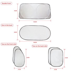FiexGhau 6 Stück Auto Sonnenschutz für Frontscheibe | UV-Schutz & Hitzeblocker | Sonnenblende für SUV, LKW, PKW | Sommer-Abdeckung mit Regenschutz (Universalgröße) Auto Windschutzscheibe