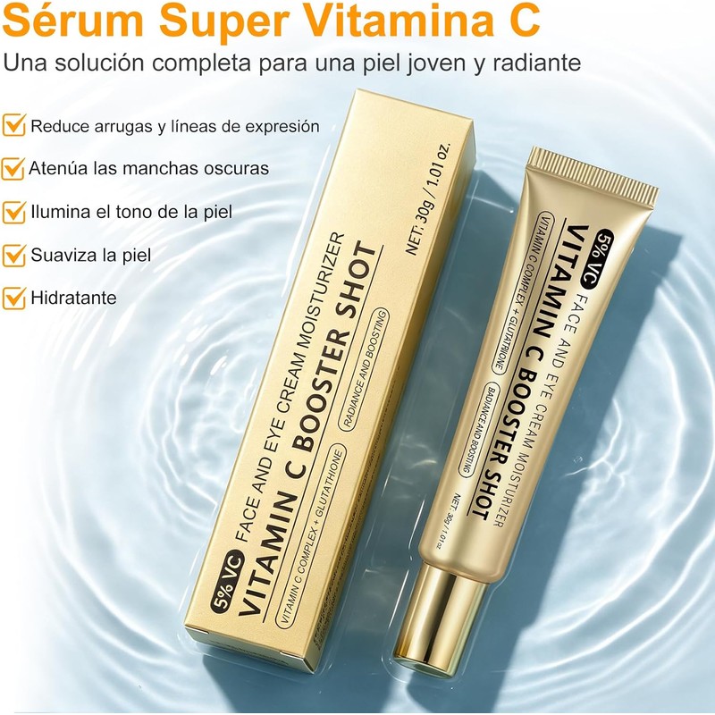 Vitamina C con Glutatión y Vitamina E,Vitamin C Booster Shot