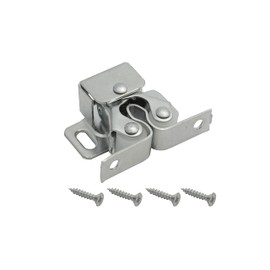 Door Catches Latches, Harmac House® 4 Pack Double Roller Strong Hold Cupboard Cabinet Door Catches, Double Roller Catches Cabinet Catches Door Latches (Silver)