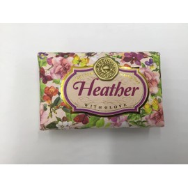 Heather - Gift Soap Bar For Her Birthday Rose Scent Mum Grandmother Cleanser Lather Present Girl