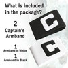 WISEPLAYERFC Football Captain's Armband - 2 Captain's Bands in White