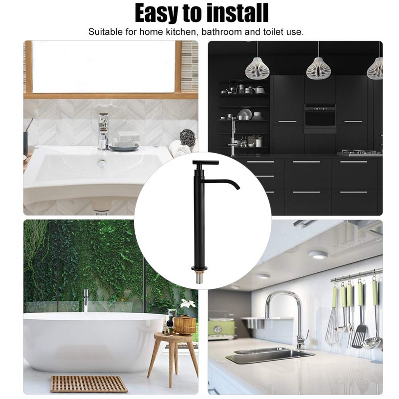 G1/2 304 Stainless Steel Single Cold Water Tap Bathroom Worktop