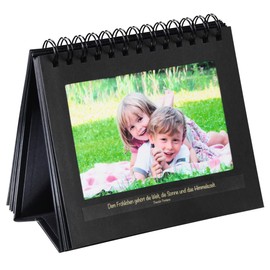 Hama Spiral Book Stand for 12 Pictures up to 11 x 15 cm with Sayings Black, One Size