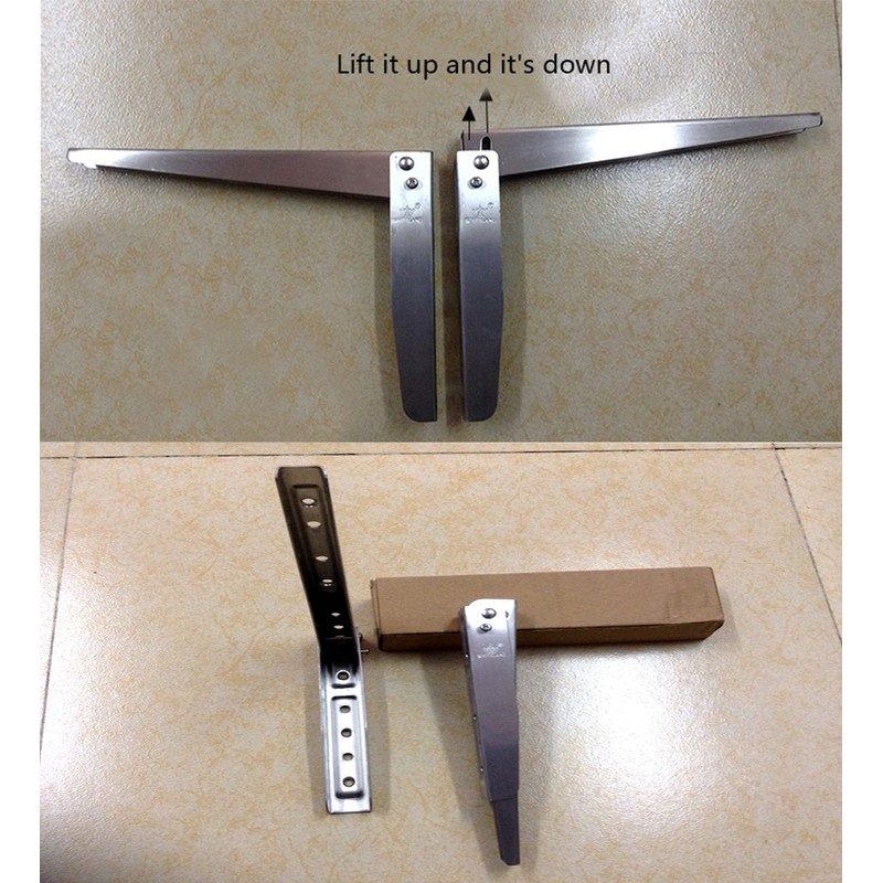 Castuvy Heavy-Duty Stainless Steel Wall-Mounted Folding Rack Bracket, Set of