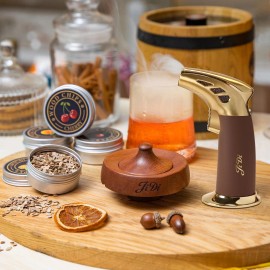 JIDI Torch Original Wood Cocktail Smoker Kit with Flavor Wood Chips and Infuser