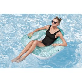 Bestway 43097-8 Ciambella poltrona gonfiabile da mare con portabicchiere