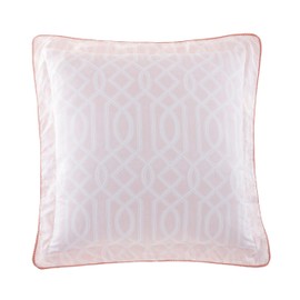 Waverly Peony Gardens Euro Sham, Decorative Pillow Cover, Printed and Embellished Euro Pillow Covers, Cotton Blend Decorative Pillow Covers for Bedrooms, Guestrooms, and More, 26 in x 26 in, Taupe