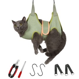 Cat Grooming Hammock Harness for Cats, Cat Nail Clipper Hammock