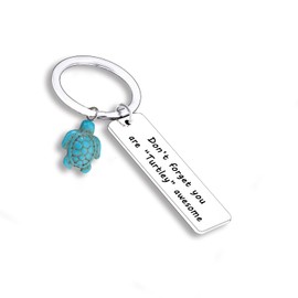 Nfyxcaz Sea Turtle Gifts Turtle Lover Keychain Turtle Inspirational Keychain for Daughter Son Birthday Christmas Graduation Gifts for Friends