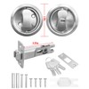 Silver Pocket Door Lock with Key and 2 3/8" 60mm