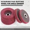 Rustark 6 Pcs 4" 320 Grit Nylon Fiber Polishing Wheel