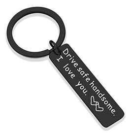 ShiQiao Spl Drive Safe Handsome I Love You Keychain Gifts for Boyfriend Husband Valentines Day Gifts Dad Gift Stocking Stuffer