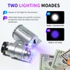 Mini Microscope for Jewellers 60X LED Microscope Pocket Microscope Magnifier
