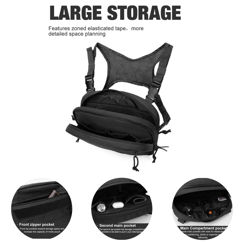 Mardingtop Tactical Chest Bag Molle Vest Pouch Chest Rig for