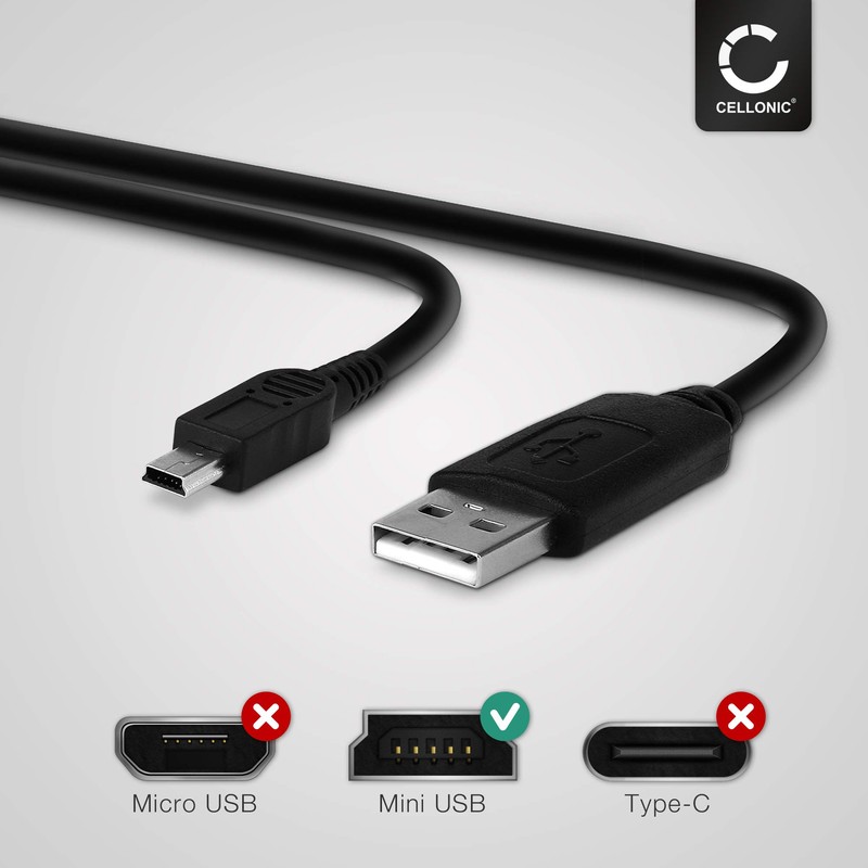 CELLONIC® USB Kabel 1m für Garmin Edge, Drive, DriveAssist, DriveSmart,