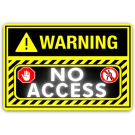 Warning Sign Metal - Do Not Enter, No Entry, Safety Signs, Keep Out Notice, Security & Danger - Waterproof Aluminium - Outdoor/Indoor (No Access)