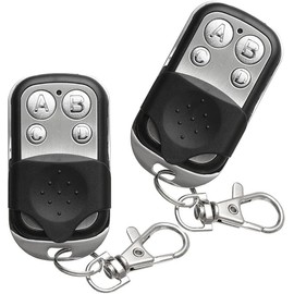 Remote Control Key Fob Pack of 2 Universal Automatic Gate Remote Control Key Fob for Car Garage Door Gate 433 MHz Equipped with 4 Different Channels