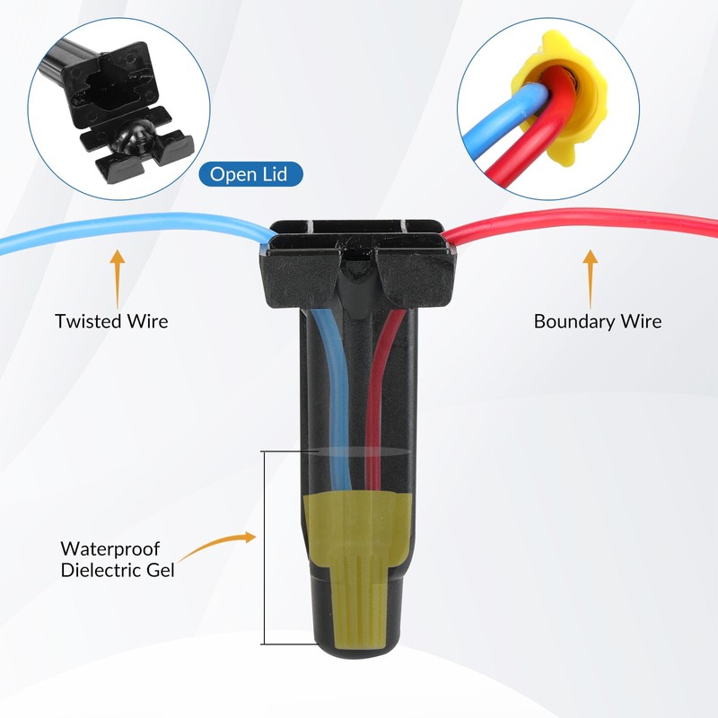 Lemiuda 20 Pack Direct Bury Waterproof Wire Splice Kit with